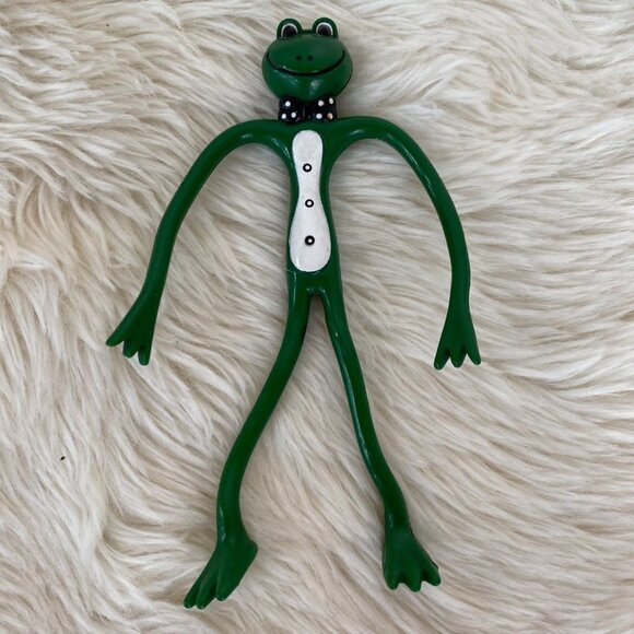 Vintage Frog Toy Stretch Bend Plant Tie Twist Bendable Twisting Collectible - Picture 3 of 9